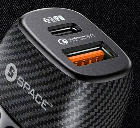 SPACE CC-20 PD+QUICK CHARGE 3.0 CAR CHARGER